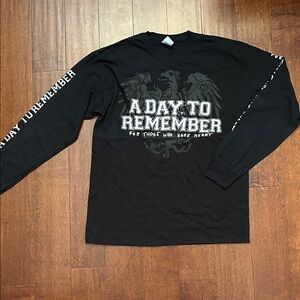 A Day to Remember Black Graphic Long Sleeve Tee, Size XL, NWOT